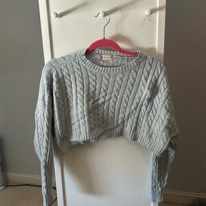 Women’s XS Cropped Light Blue Sweater